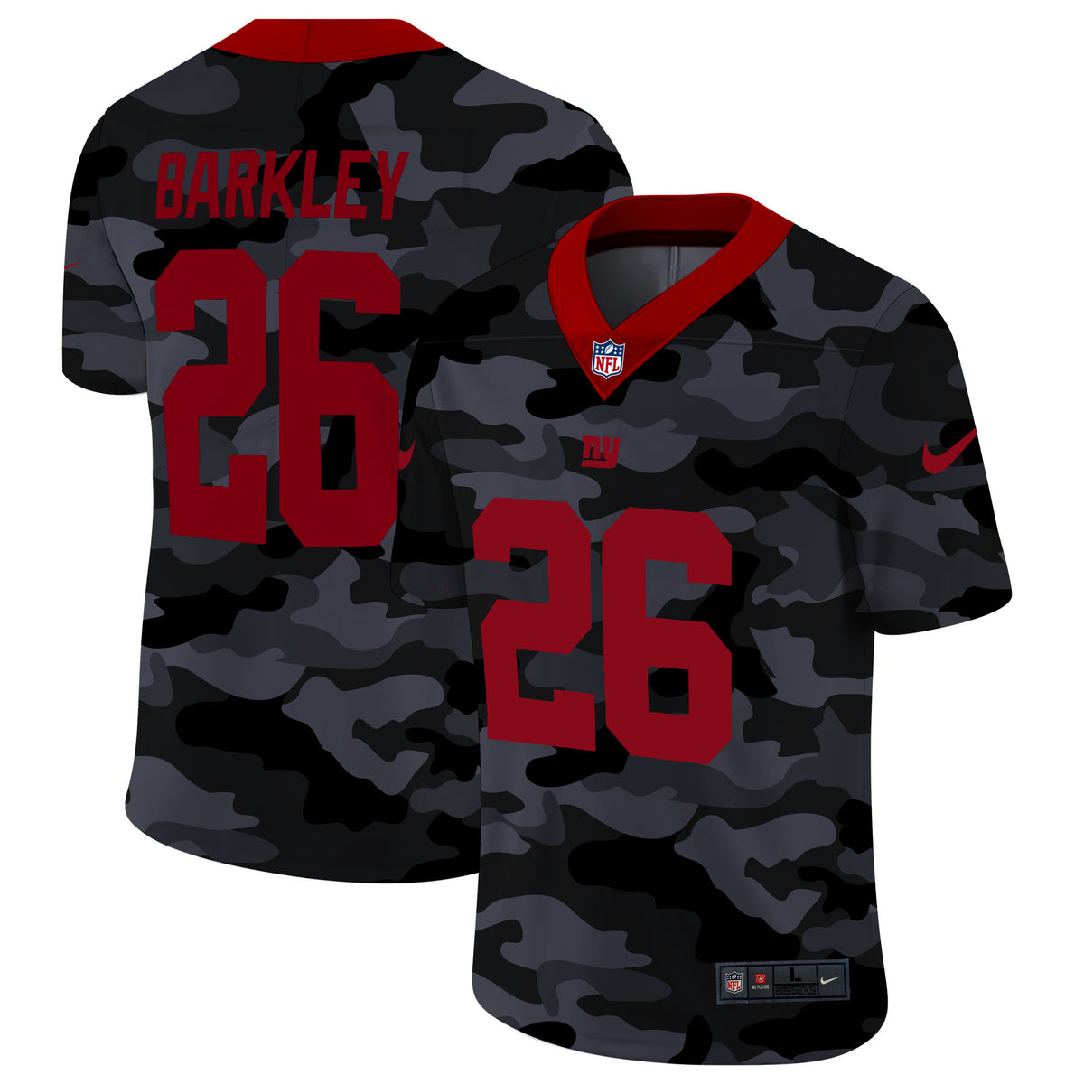 Mens New York Giants #26 Saquon Barkley 2020 Camo Limited Stitched Jersey