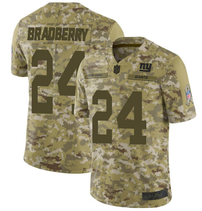 Mens New York Giants #24 James Bradberry Camo Salute To Service Limited Stitched NFL Jersey
