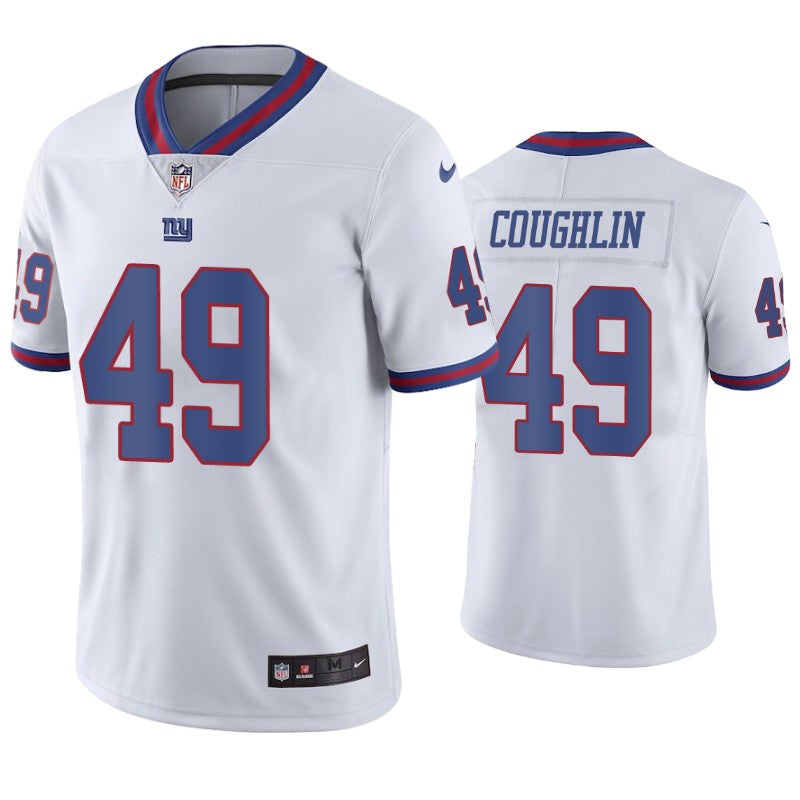 Mens New York Giants #49 Carter Coughlin White Color Rush Stitched Jersey