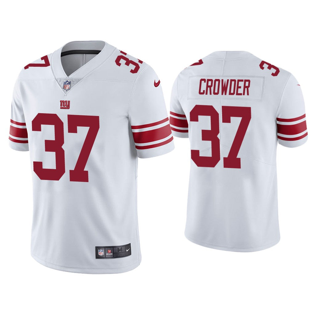Mens New York Giants #37 Tae Crowder White Vapor Untouchable Limited Stitched Jersey