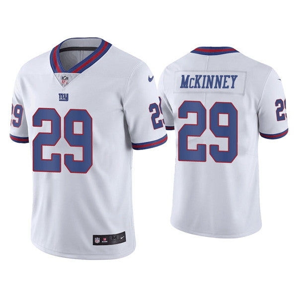 Mens New York Giants #29 Xavier McKinney White Color Rush Stitched Jersey