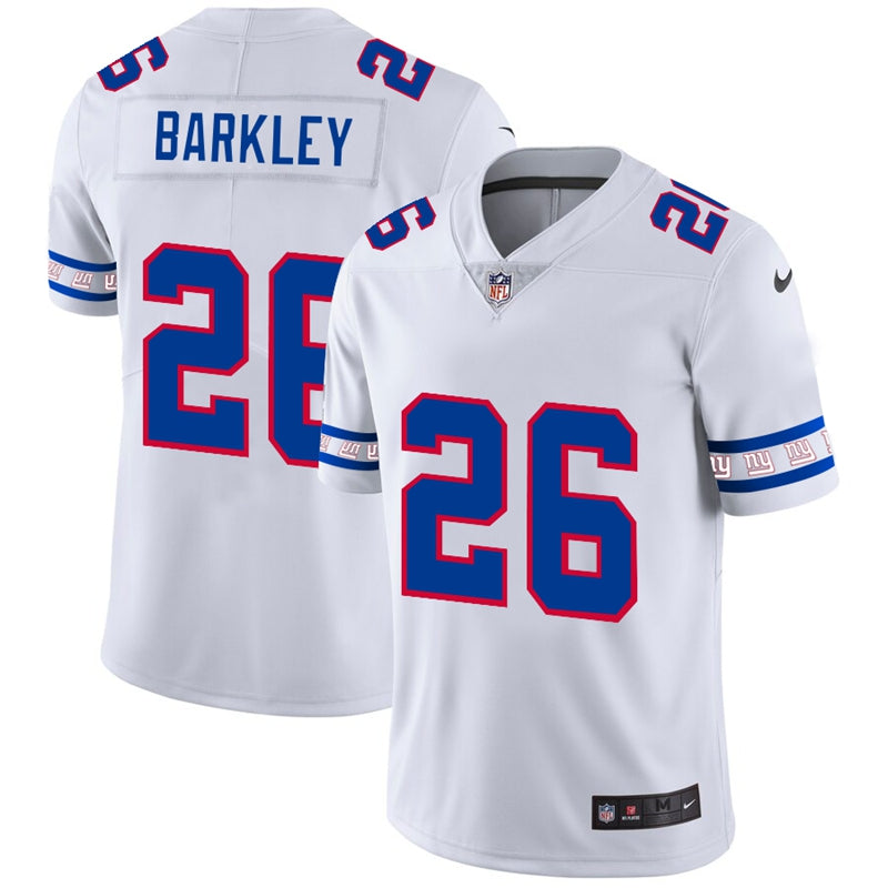 Mens New York Giants #26 Saquon Barkley White 2019 Team Logo Cool Edition Stitched NFL Jersey