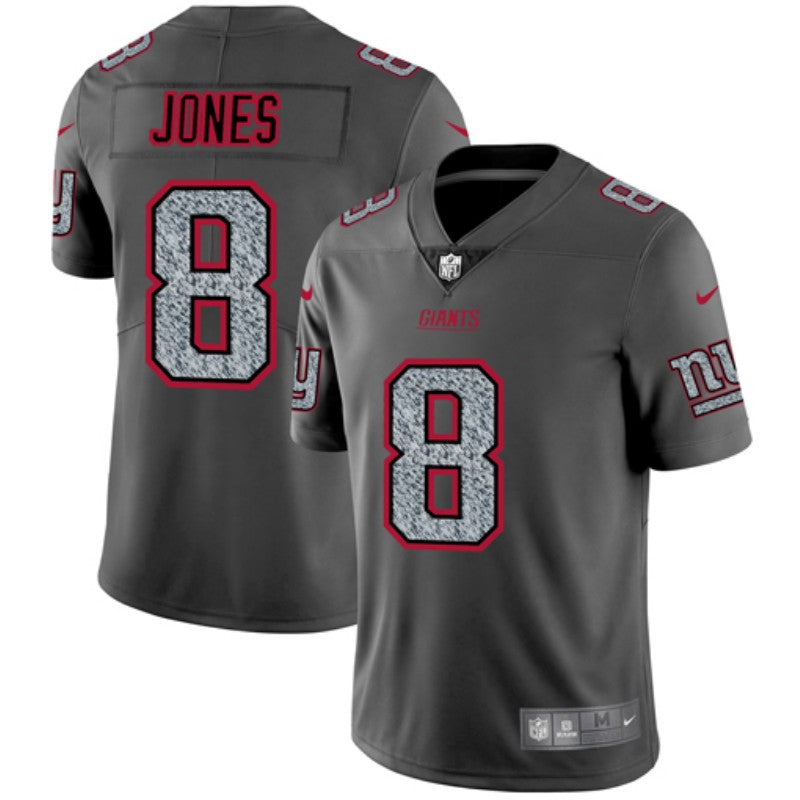 Mens New York Giants #8 Daniel Jones 2019 Gray Fashion Static Limited Stitched NFL Jersey