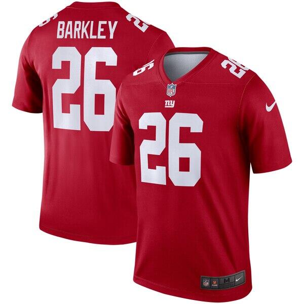 Mens New York Giants #26 Saquon Barkley Red Inverted Legend Jersey