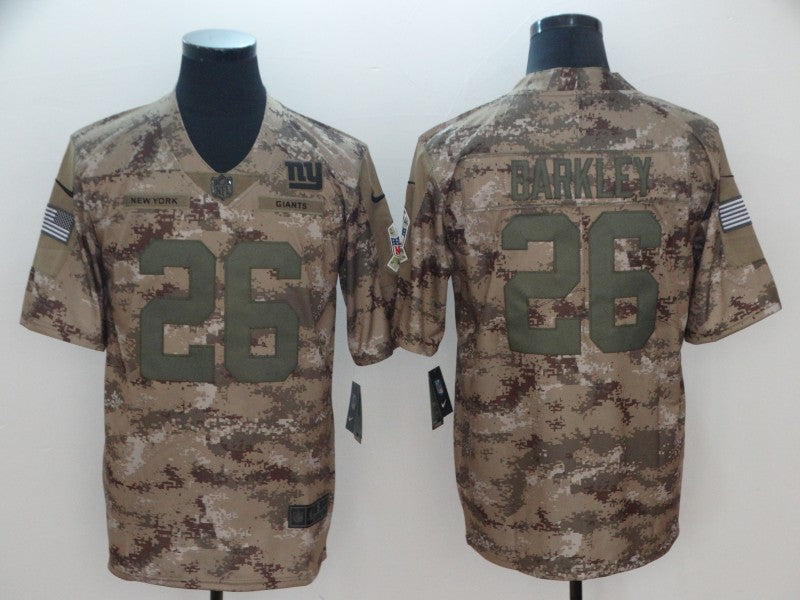 Mens New York Giants #26 Saquon Barkley 2018 Camo Salute to Service Limited Stitched NFL Jersey
