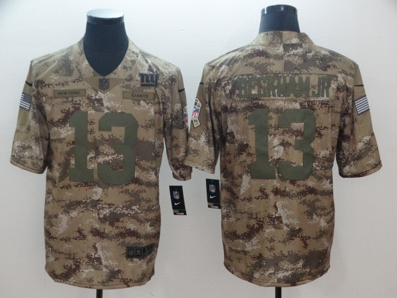 Mens New York Giants #13 Odell Beckham Jr 2018 Camo Salute to Service Limited Stitched NFL Jersey