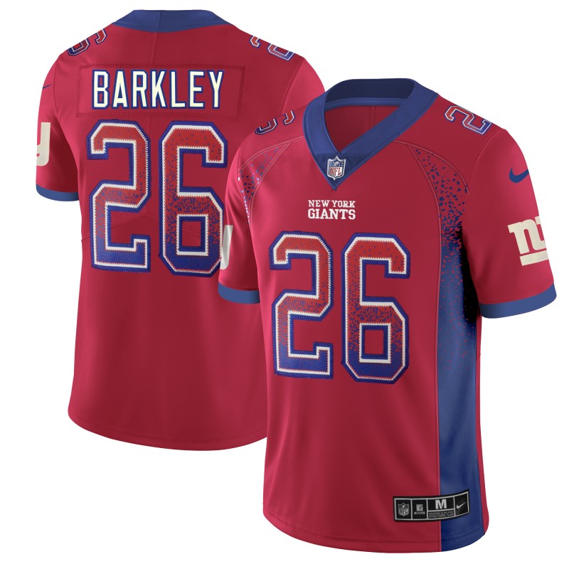 Mens New York Giants #26 Saquon Barkley Red 2018 Drift Fashion Color Rush Limited Stitched NFL Jersey