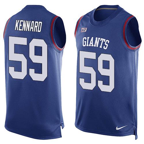 Nike Giants #59 Devon Kennard Royal Blue Team Color Mens Stitched NFL Limited Tank Top Jersey