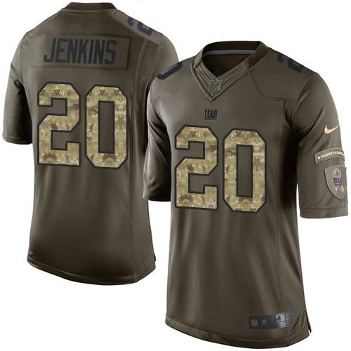 Nike Giants #20 Janoris Jenkins Green Mens Stitched NFL Limited Salute to Service Jersey