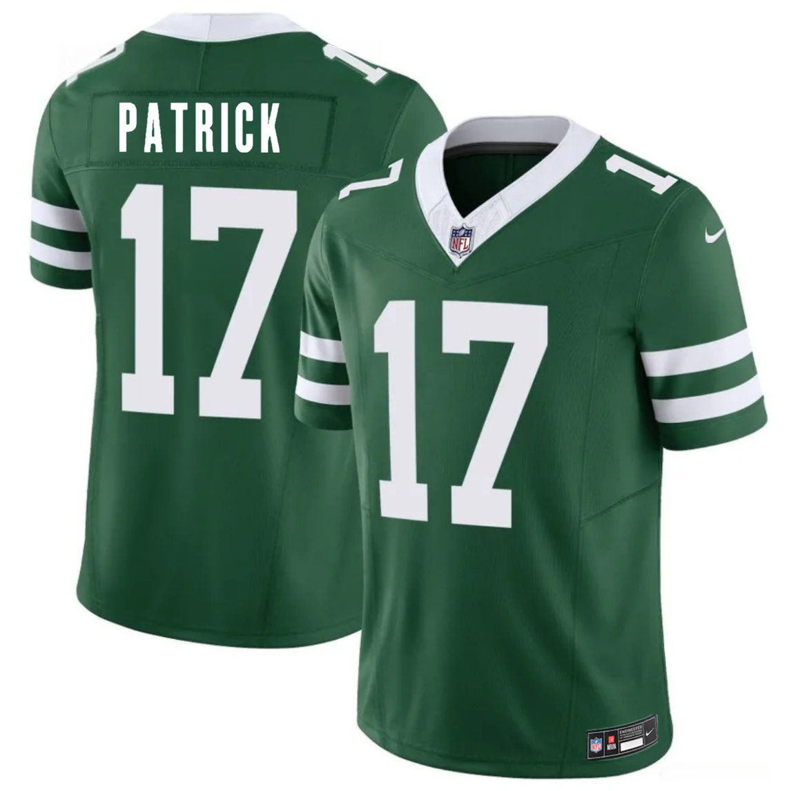 Mens New York Jets #17 Tim Patrick Green 2026 FUSE Vapor Untouchable Limited Stitched Jersey