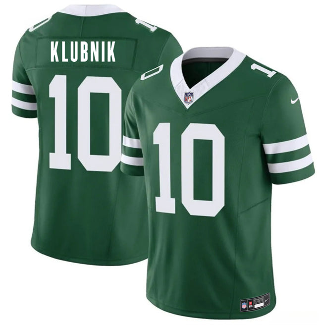 Mens New York Jets #10 Cade Klubnik Green 2026 Draft FUSE Vapor Untouchable Limited Stitched Jersey
