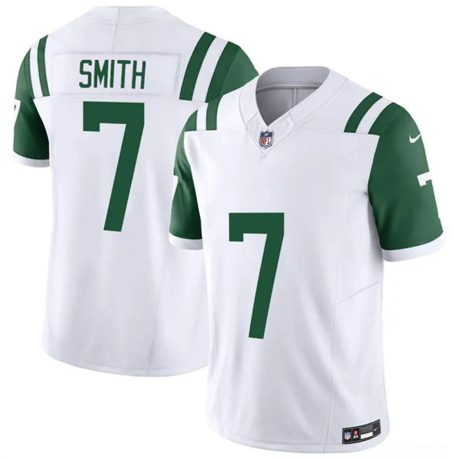 Mens New York Jets #7 Geno Smith White 2025 FUSE Classic Alternate Vapor Untouchable Limited Stitched Jersey