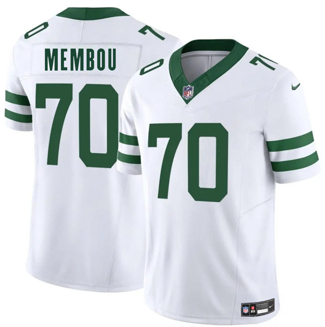 Mens New York Jets #70 Armand Membou White 2025 Draft FUSE Vapor Untouchable Limited Stitched Jersey