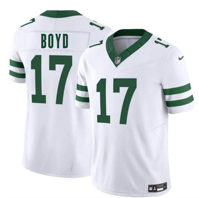 Mens New York Jets #17 Kris Boyd White 2025 FUSE Vapor Untouchable Limited Stitched Jersey
