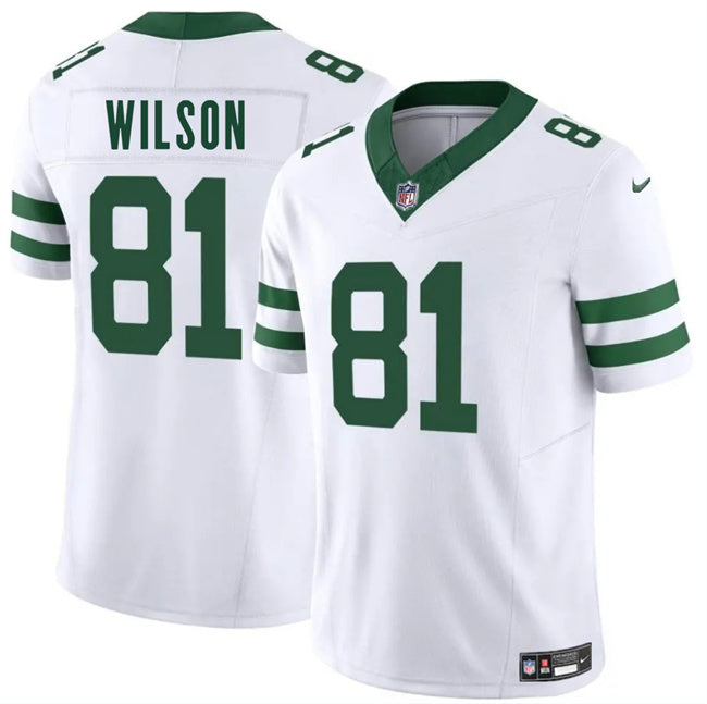 Mens New York Jets #81 Pokey Wilson White 2025 FUSE Vapor Untouchable Limited Stitched Jersey