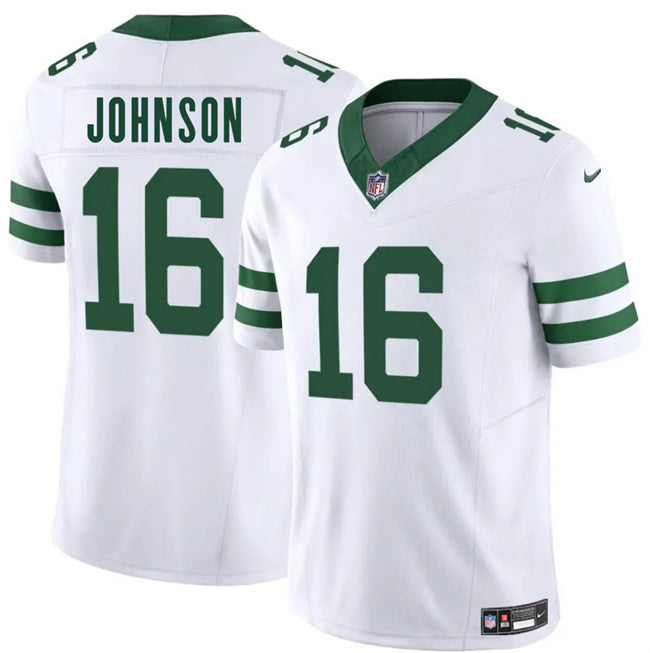 Mens New York Jets #16 Tyler Johnson White 2025 FUSE Vapor Untouchable Limited Stitched Jersey