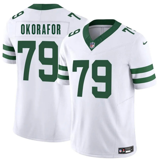 Mens New York Jets #79 Chukwuma Okorafor White 2025 FUSE Vapor Untouchable Limited Stitched Jersey