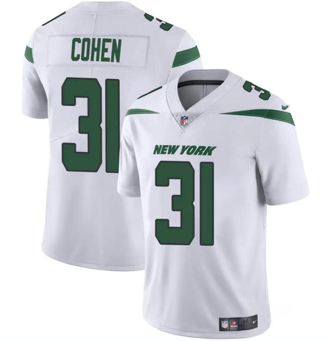 Mens New York Jets #31 Tarik Cohen White Vapor Untouchable Limited Stitched Jersey