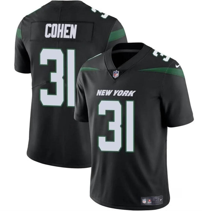 Mens New York Jets #31 Tarik Cohen Black Vapor Untouchable Limited Stitched Jersey