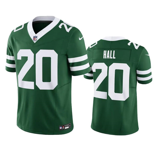 Mens New York Jets #20 Breece Hall Green 2024 FUSE Vapor Limited Stitched Jersey