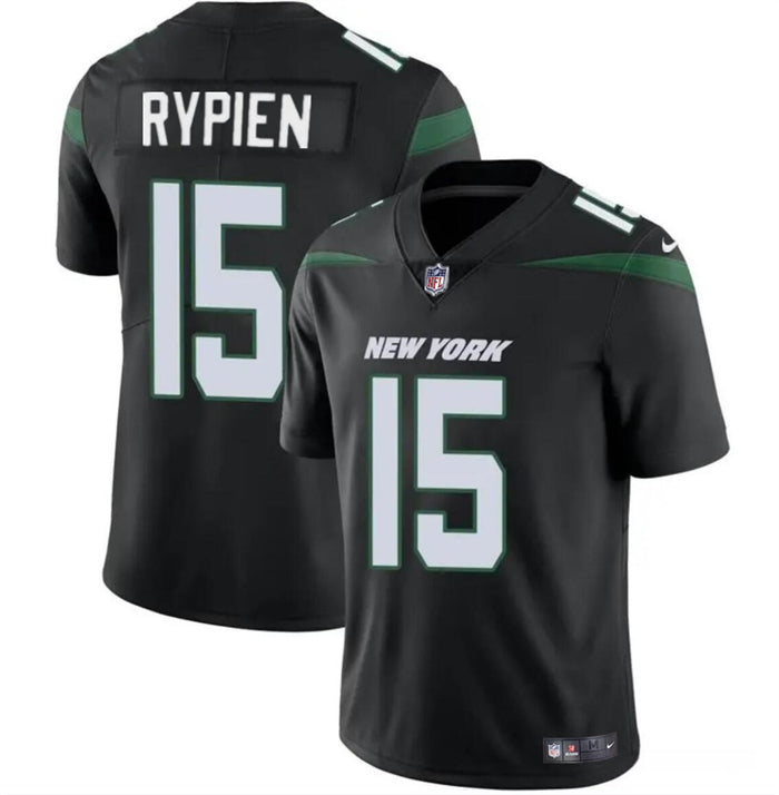 Mens New York Jets #15 Brett Rypien Black Vapor Untouchable Limited Stitched Jersey