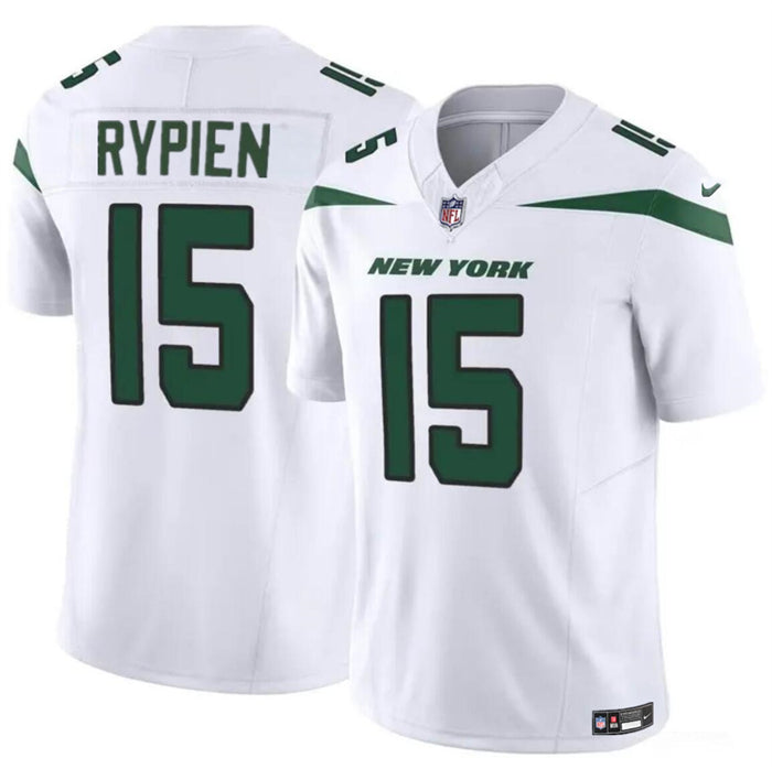 Mens New York Jets #15 Brett Rypien 2023 FUSE White Vapor Untouchable Limited Stitched Jersey
