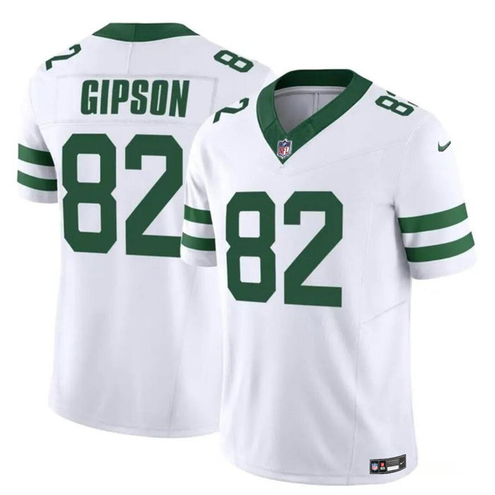 Mens New York Jets #82 Xavier Gipson 2023 FUSE White Throwback Vapor Untouchable Limited Stitched Jersey