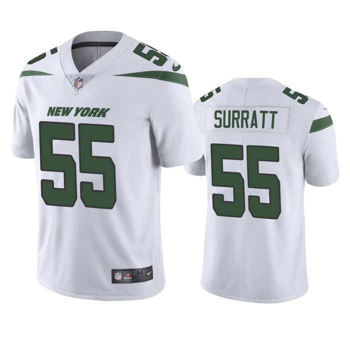 Mens New York Jets #55 Chazz Surratt White Vapor Untouchable Limited Stitched Jersey