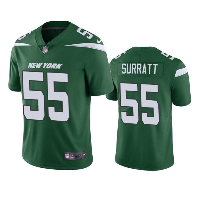 Mens New York Jets #55 Chazz Surratt Green Vapor Untouchable Limited Stitched Jersey