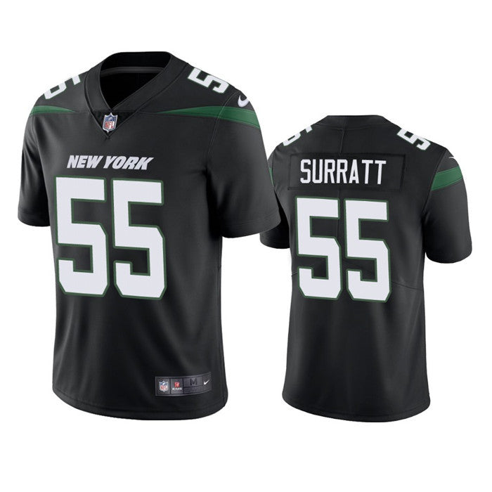 Mens New York Jets #55 Chazz Surratt Black Vapor Untouchable Limited Stitched Jersey