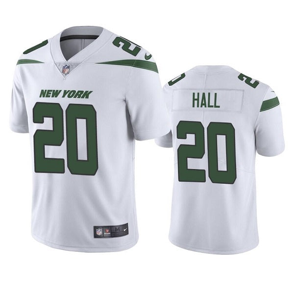 Mens New York Jets #20 Breece Hall 2022 White Vapor Untouchable Limited Stitched Jersey