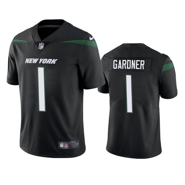 Mens New York Jets #1 Ahmad Gardner 2022 Black Vapor Untouchable Limited Stitched Jersey