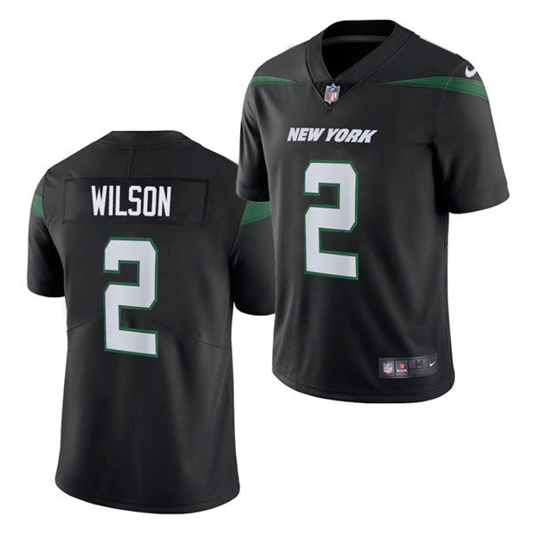 Mens New York Jets #2 Zach Wilson 2021 NFL Draft Black Vapor Untouchable Limited Stitched Jersey