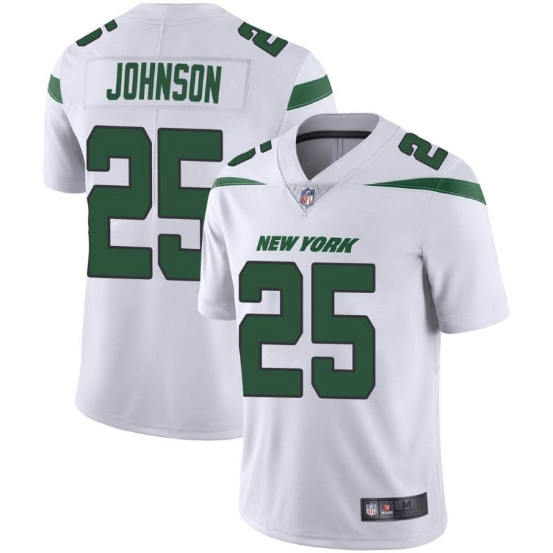Mens New York Jets #25 Ty Johnson White Vapor Untouchable Limited Stitched Jersey