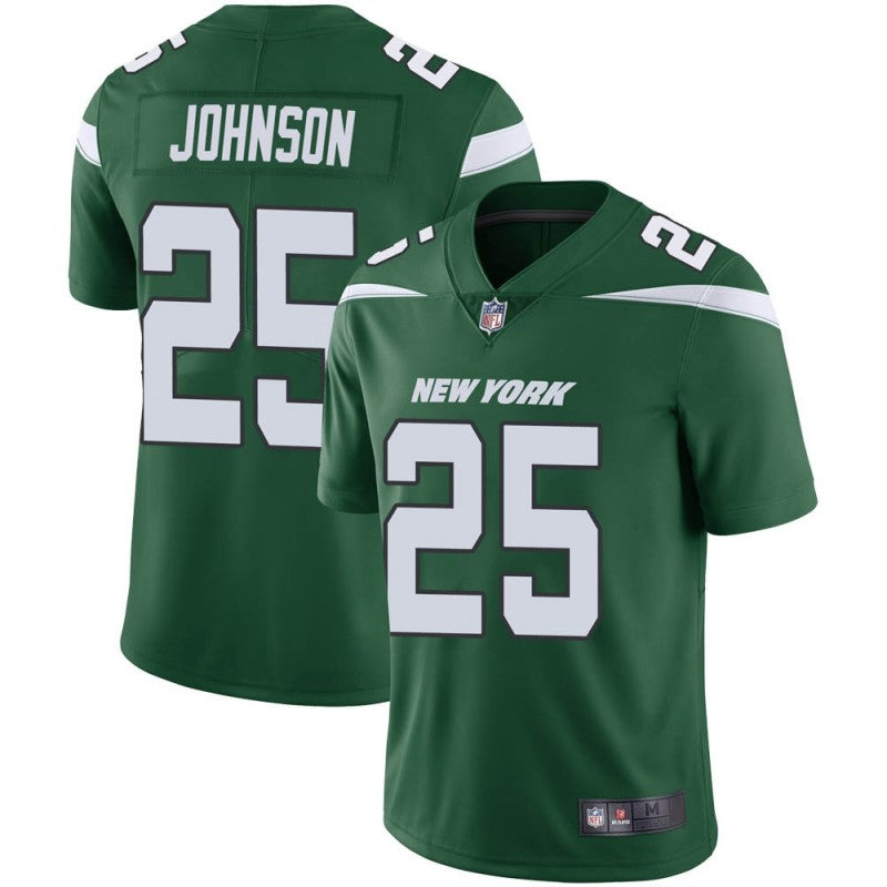 Mens New York Jets #25 Ty Johnson Green Vapor Untouchable Limited Stitched Jersey