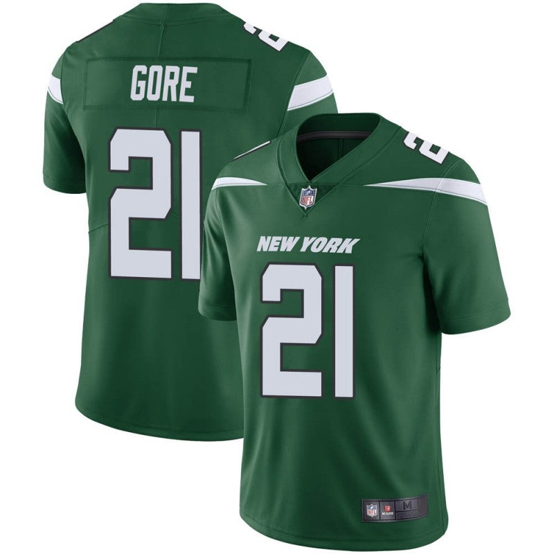 Mens New York Jets #21 Frank Gore Green Vapor Untouchable Limited Stitched Jersey