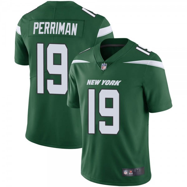 Mens New York Jets #19 Breshad Perriman Green Vapor Untouchable Limited Stitched Jersey
