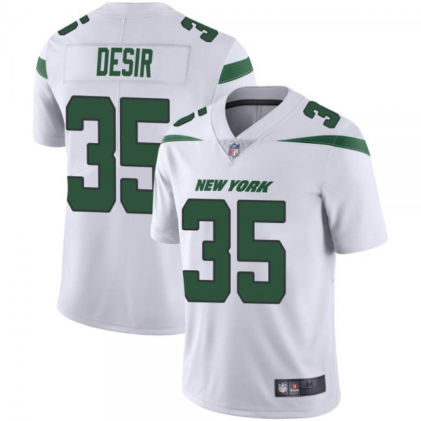 Mens New York Jets #35 Pierre Desir White Vapor Untouchable Limited Stitched Jersey