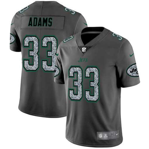 Mens New York Jets #33 Jamal Adams 2019 Gray Fashion Static Limited Stitched NFL Jersey