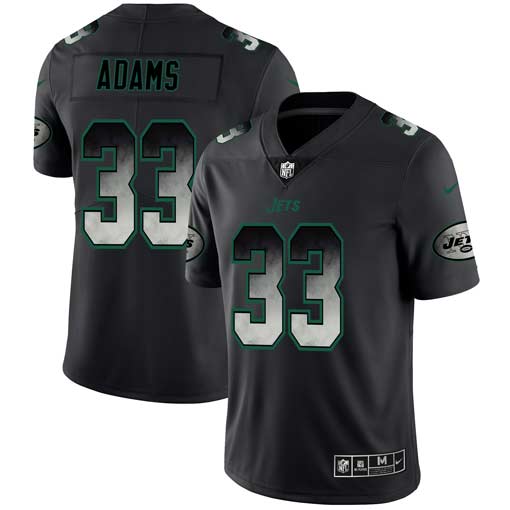 Mens New York Jets #33 Jamal Adams Black 2019 Smoke Fashion Limited Stitched NFL Jersey