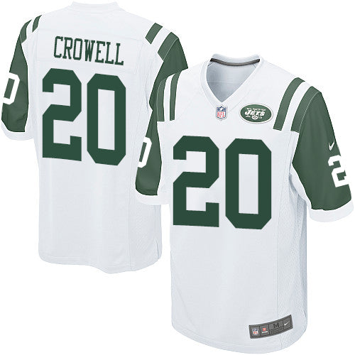 Mens New York Jets #20 Isaiah Crowell White 2018 Game Stitched NFL Jersey
