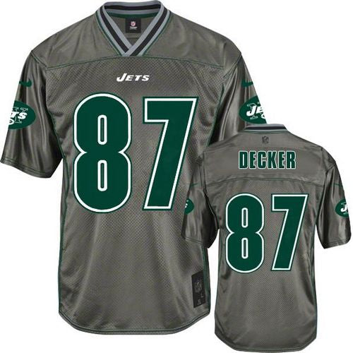 Nike Jets #87 Eric Decker Grey Mens Stitched NFL Elite Vapor Jersey
