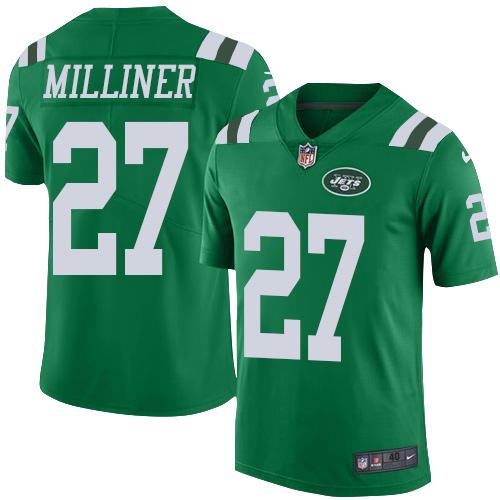 Nike Jets #27 Dee Milliner Green Mens Stitched NFL Elite Rush Jersey