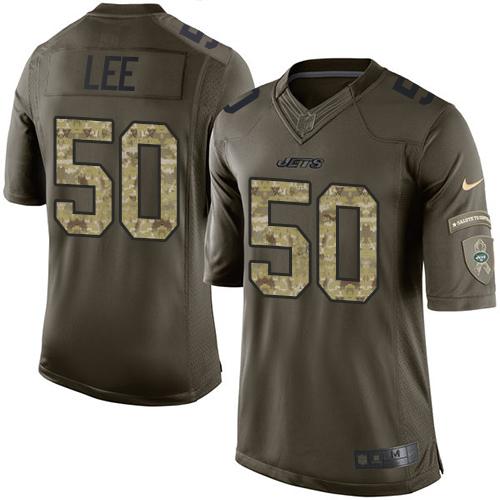 Nike Jets #50 Darron Lee Green Mens Stitched NFL Limited Salute to Service Jersey