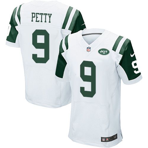 Nike Jets #9 Bryce Petty White Mens Stitched NFL Elite Jersey