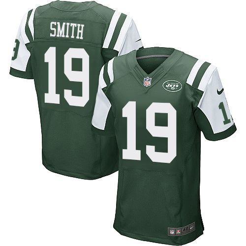 Nike Jets #19 Devin Smith Green Team Color Mens Stitched NFL Elite Jersey