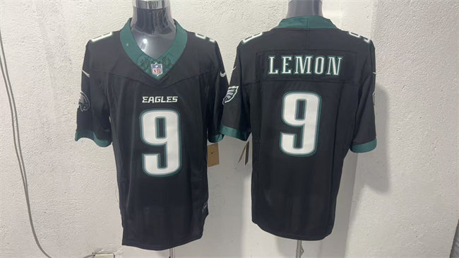 Mens Philadelphia Eagles #9 Makai Lemon Black 2026 FUSE Draft Vapor Untouchable Limited Stitched Football Jersey