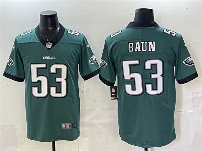 Mens Philadelphia Eagles #53 Zack Baun Green New Vapor Untouchable Limited Stitched Football Jersey