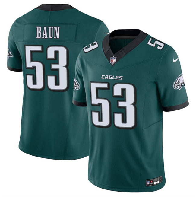 Mens Philadelphia Eagles #53 Zack Baun Green 2025 FUSE Vapor Untouchable Limited Stitched Football Jersey