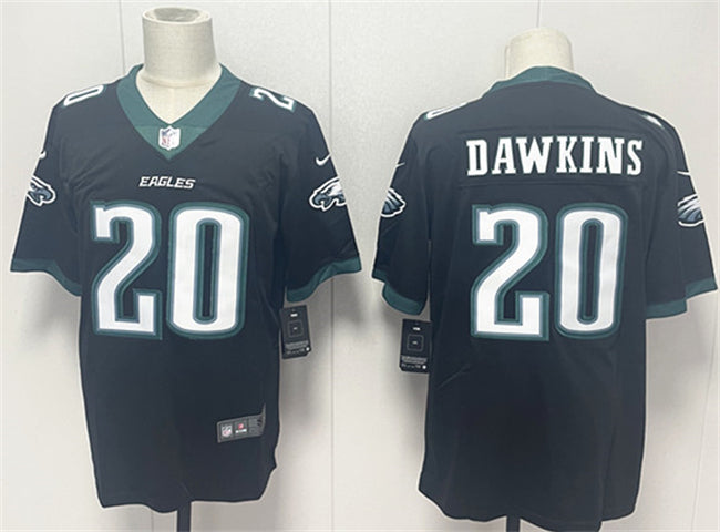 Mens Philadelphia Eagles #20 Brian Dawkins Black 2024 New Vapor Untouchable Limited Stitched Football Jersey